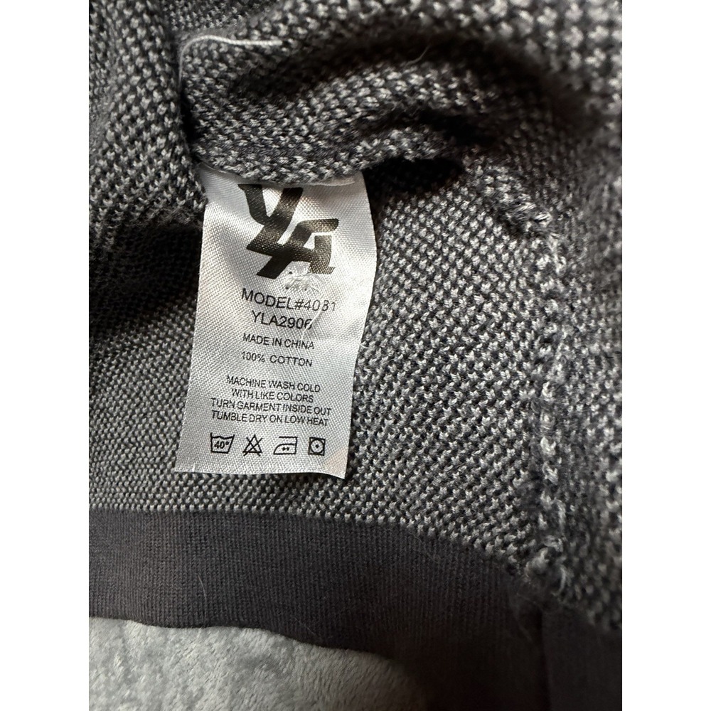 YoungLA Shirt Mens 2XL Gray Graphic Short Sleeve Button Up Knit Scenic - Picture 5 of 6